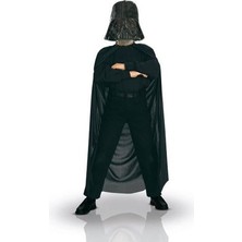 Çocuk Boy Yıldız Savaşları Star Wars Darth Vadet Maskesi ve 90 cm Pelerin Seti Siyah