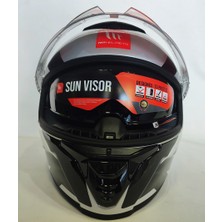 mt Kask Thunder 4sv Exeo C2 Pearl Black Grey  - Iç Güneş Vizörlü