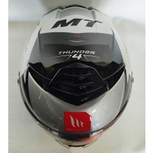mt Kask Thunder 4sv Exeo C2 Pearl Black Grey  - Iç Güneş Vizörlü