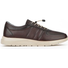 Ziya Ziya, Erkek Hakiki Deri Sneaker 1311013 S08 Kahve