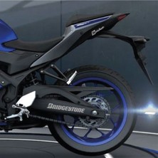 Motiker Bridgestone Yazılı Metalik Gri Arka Maşa Sticker Etiket Modeli