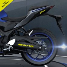 Motiker Amg Yazılı Neon Sarı Arka Maşa Sticker Etiket Modeli