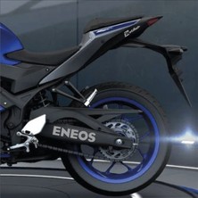 Motiker Eneos Yazılı Metalik Gri Arka Maşa Sticker Etiket Modeli