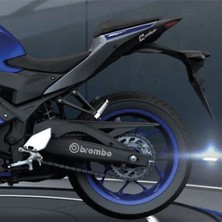 Motiker Brembo Yazılı Metalik Gri Arka Maşa Sticker Etiket Modeli