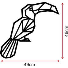 Mıgnatıs Origami Toucan Ahşap Tablo Duvar Oda Ev Aksesuarı 50X46CM