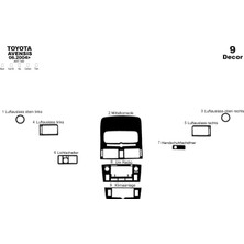 meriç cockpit design Meriç® Toyota Avensis Ön Torpido Kaplama Maun 9 Parça 2004-2005