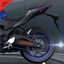 Motiker Yazılı Neon Kırmızı Arka Maşa Sticker Etiket Modeli