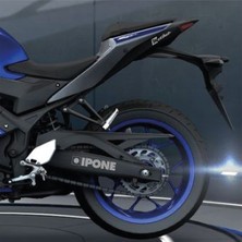 Motiker Ipone Yazılı Metalik Gri Arka Maşa Sticker Etiket Modeli