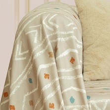 Latuda Softmicro Etnik Desenli BOHO130X180 cm  Koltuk Örtüsü Şalı, Kanepe Örtüsü, Tv Battaniyesi Camel