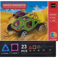 LRS Store 3D Mıknatıslı LEGO Magic Magnetic Puzzle Araba Manyetik LEGO 23 Parça