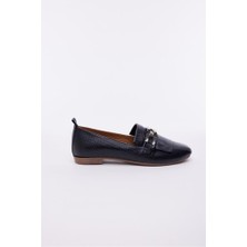 Derinet Hakiki Deri Aksesuarlı Kadın Babet