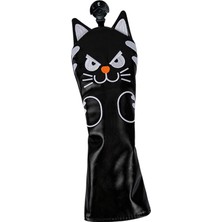 Runto Golf Club Head Mallet Putter Cat Desen Aksesuarları Putter Cue Headcover 3 Fairwaywood Black'i Kapsıyor (Yurt Dışından)