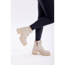 Derinet Hakiki Deri Çanta Aksesuarlı Kadın Bot 