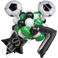Best Parti Futbol Topu Yıdız Rakam Latex Balon Seti Yaş 7