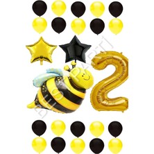 Best Parti Arı Karakterli Yıldız Folyo Balon Seti Yaş 2