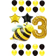 Best Parti Arı Karakterli Yıldız Folyo Balon Seti Yaş 3