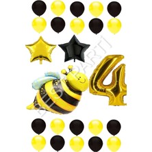 Best Parti Arı Karakterli Yıldız Folyo Balon Seti Yaş 4