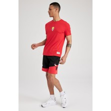 DeFactoFit NBA Chicago Bulls Lisanslı Standart Fit Pamuklu Şort R0535AZ23SM