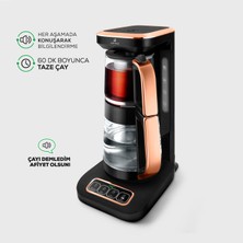 Karaca Çaysever Robotea Pro 4 In 1 Konuşan Otomatik Cam Çay ve Filtre Kahve Demleme Makinesi