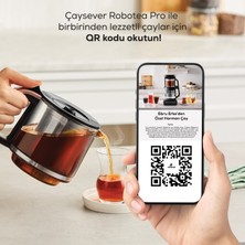 Karaca Çaysever Robotea 3in1 Konuşan Otomatik Çay Makinesi Su Isıtıcı, Filtre Kahve Demleme Makinesi 2500W Rosegold