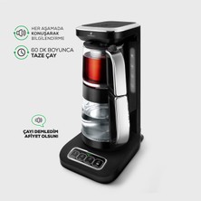 Karaca Robotea Pro 4 in 1 Konuşan Cam Çay Makinesi Black Chrome