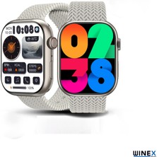 Winex 2024 Watch 9 Pro Amoled Ekran Android İos Uyumlu Akıllı Saat Gri