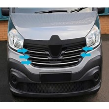 Alfa Otomotiv Renault Trafic 2015- Üzeri Uyumlu Krom Ön Panjur 5 Parça Paslanmaz Çelik