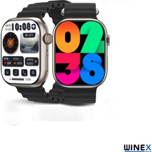 Winex 2024 Watch 9 Pro Amoled Ekran Android İos Uyumlu Akıllı Saat Siyah