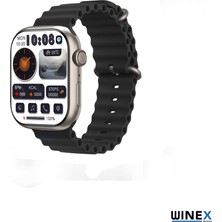 Winex 2024 Watch 9 Pro Amoled Ekran Android İos Uyumlu Akıllı Saat Siyah