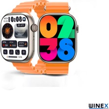 Winex 2024 Watch 9 Pro Amoled Ekran Android İos Uyumlu Akıllı Saat Turuncu