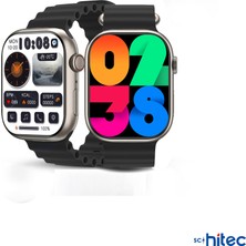 ScHitec 2024 Watch 9 Pro Amoled Ekran Android İos Uyumlu Akıllı Saat Siyah