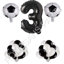 Rönesans Parti Futbol Topu Rakam Balon Seti Yaş 3