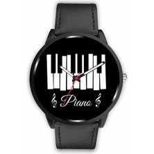 Herşey Nota Piyano Kol Saat Siyah Kadın Erkek