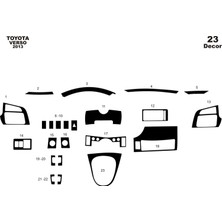 meriç cockpit design Meriç® Toyota Verso Ön Torpido Kaplama Maun 23 Parça 2013-›