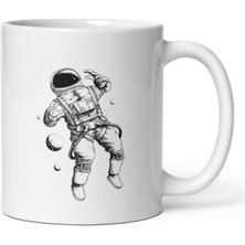 Momentumstore Astronot Baskılı Lisanslı Tasarım Kupa Bardak