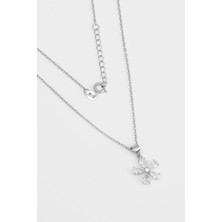 So CHIC Begonya 18 Ayar Beyaz Altın Kaplama 45 Cm Gümüş Minimal Kolye