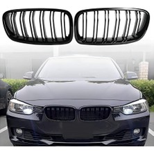 Gkl Ön Panjur Piano Siyah Çift Çıtalı Set Bmw F30+LCİ 2012-2018