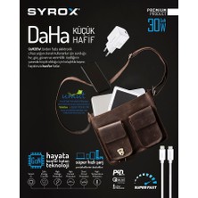 Syrox GAN30 Type-C Giriş Başlık & Type-C To Lightning Kablo 30W Quick Şarj Set Superfast Adapter Usb-C Pd