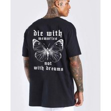 Amor Man Büyük Beden Özel Tasarım Dıe Wıth Sırt Baskılı %100 Pamuk Oversize Erkek T-Shırt