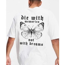 Amor Man Büyük Beden Özel Tasarım Die Wıth Sırt Baskılı %100 Pamuk Oversize Erkek T-Shırt