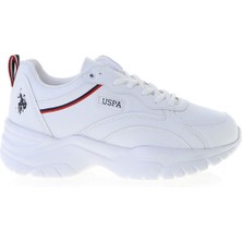 U.S. Polo Assn. Kadın Sneaker Suni Deri Beyaz Tracey 3fx Düz Taban Spor Ayakkabı