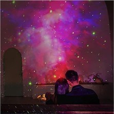 HbTec Astronot Yıldızlı Gökyüzü Projektör Lazer Atmosfer Gece Lambası Yıldızlı Gökyüzü USB Eklenti Masa Lambası Astronot Projeksiyon Lambası (Yurt Dışından)