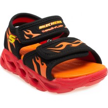Skechers Thermo-Splash - Heat Tide Küçük Erkek Çocuk Siyah/Kirmizi Erkek Çocuk Sandalet 400102N Bkrd