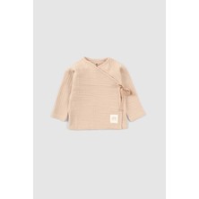 Little Gusto Organik Pamuk Müslin Kruvaze Bebek Takımı Bej