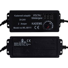 Winlight WL-00111 3 Volt - 24 Volt 2 Amper 5.5x2.5 mm Uçlu Dıgıtal Ekranlı Ayarlı Kademeli Adaptör