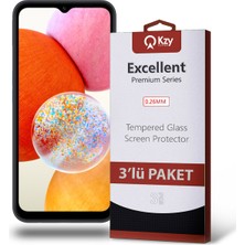 Kzy Samsung Galaxy A14 Temperli Ekran Koruyucu Kırılmaz Cam Ekonomik 3'lü Paket