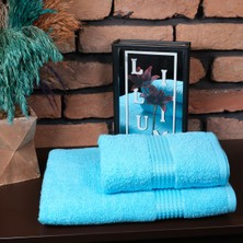 Sef Tekstil Bordürlü 2li Banyo Havlusu Seti 50 x 90 cm + 70 x 140 cm    Pamuklu