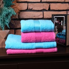 Sef Tekstil Bordürlü 4lü Banyo Havlusu Seti 50 x 90 cm – 70 x 140 cm    Pamuklu