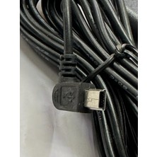Keepro Araç Kamera Şaej Aleti 5 Pin Navigasyon Şarz Aleti 3 Metre Mini USB Araç Kamera Şarj Aleti 90 Derece 5 Pin Araş Şarj Aleti
