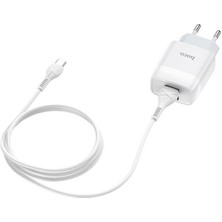 Polhammobile Polham 20W 1 Metre Type C Kablolu 2 USB Girişli Şarj Başlıklı Type C Şarj Aleti, Akım Korumalı Şarj